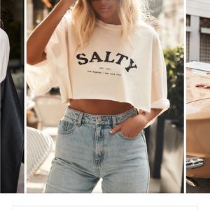 Brand New Salty Blonde crop t-shirt